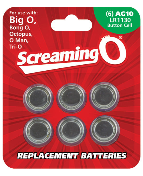 Screaming O Ag10 Batteries - Sheet Of 6 (bigo ,octo, Bongo,trio,oman,bango) - LUST Depot