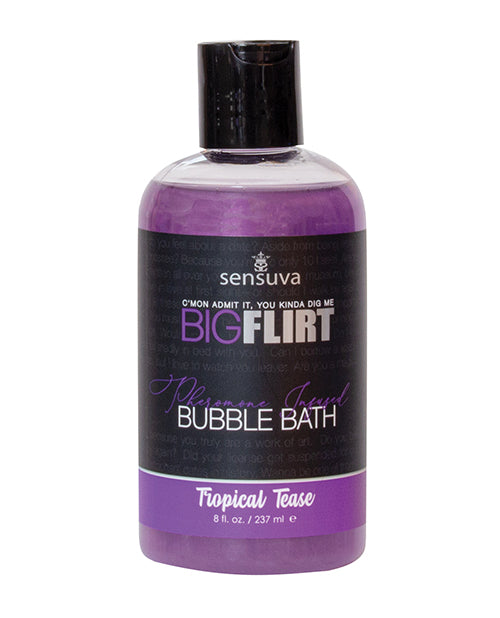 Sensuva Big Flirt Pheromone Bubble Bath - 8 Oz Tropical Tease - LUST Depot