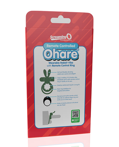 Screaming O Ohare Remote Controlled Vibrating Ring  - Green