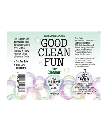 Good Clean Fun Toy Cleaner - 4 Oz Eucalyptus