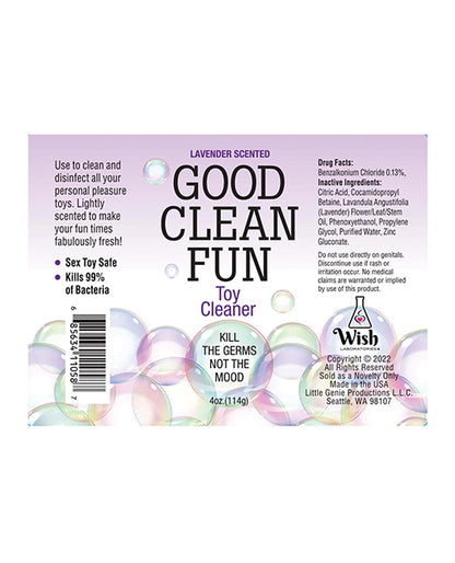 Good Clean Fun Toy Cleaner - 4 Oz Lavender