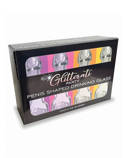 Glitterati Penis Shaped Drinking Glasses - Set Of 4 - LUST Depot