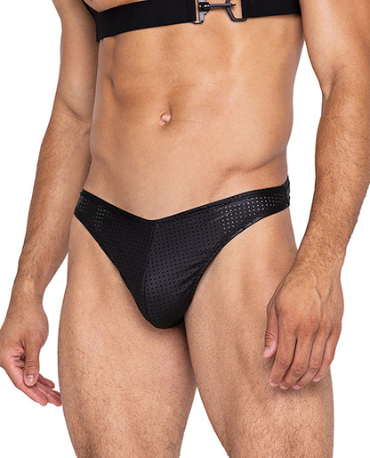 Master Thong W/contoured Pouch Black Xl - LUST Depot