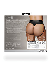 Shots Ouch Vibrating Strap On Thong W/removable Rear Straps - Black Xl/xxl - LUST Depot