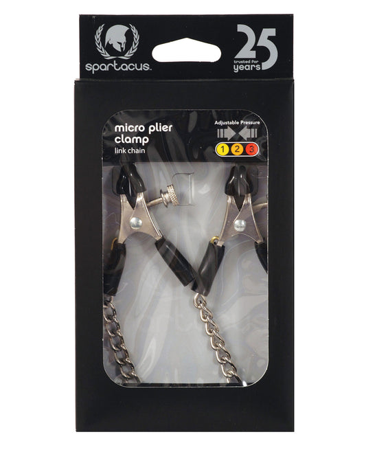 Spartacus Adjustable Micro Plier Nipple Clamps W-link Chain - LUST Depot