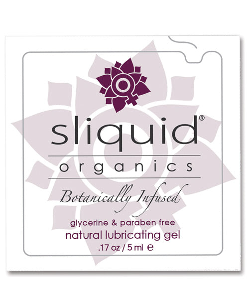 Sliquid Organics Natural Lubricating Gel - .17 Oz Pillow - LUST Depot