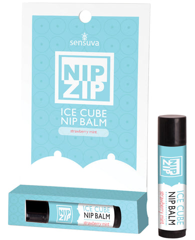 Sensuva Nip Zip Ice Cube Nip Balm - Strawberry Mint - LUST Depot
