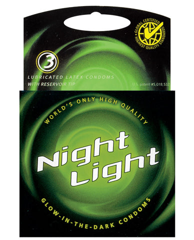 Night Light Glow In The Dark Condom - Box Of 3 - LUST Depot