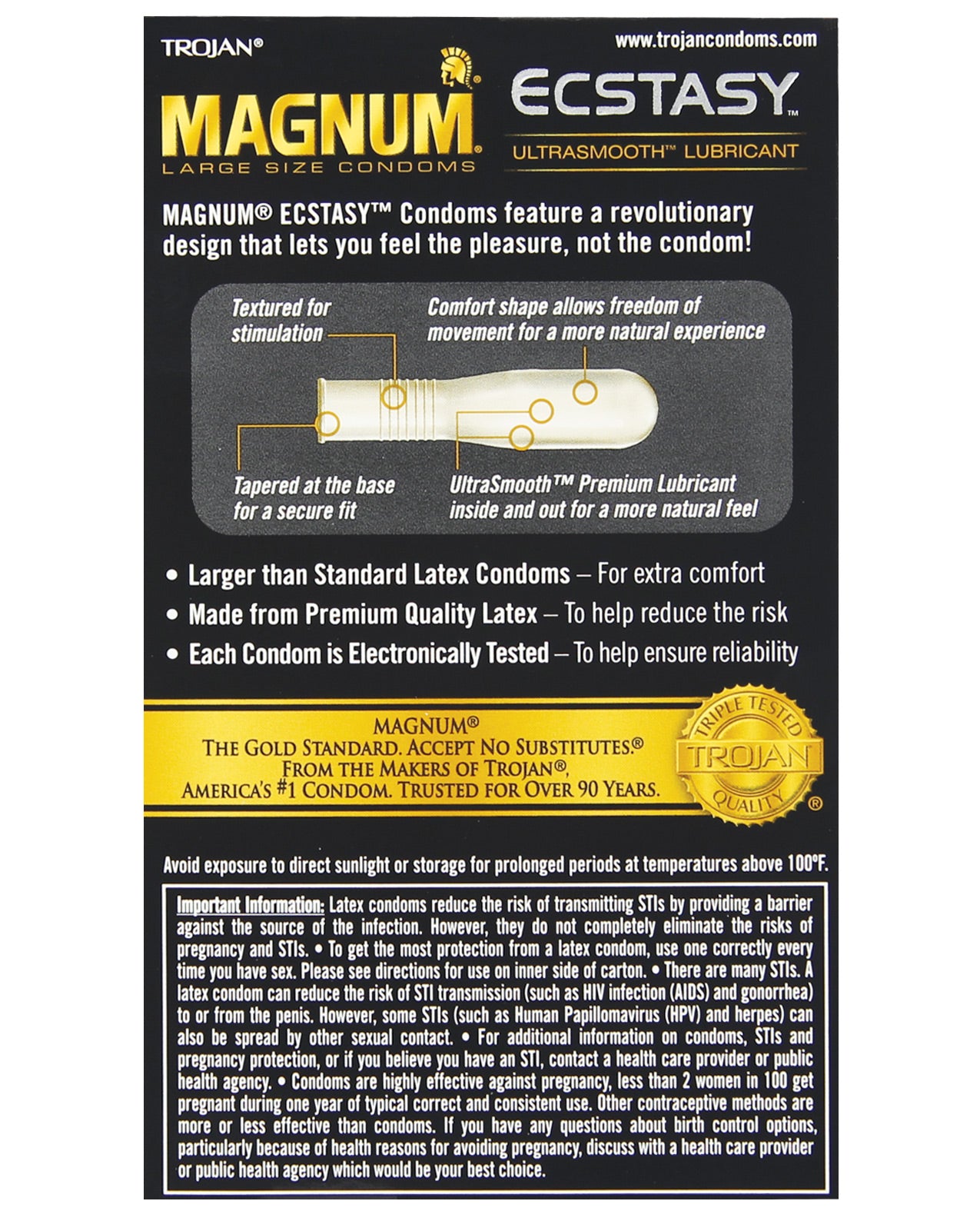 Trojan Magnum Ecstasy Condoms - Box Of 10 - LUST Depot