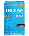Trojan Enz Lubricated Condoms - Box Of 12 - LUST Depot