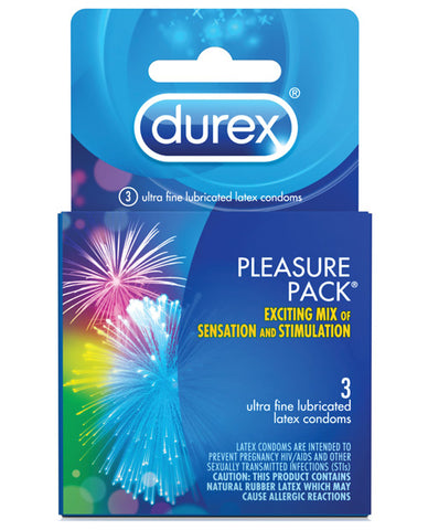 Durex Condom Pleasure Pack - Box Of 3 - LUST Depot