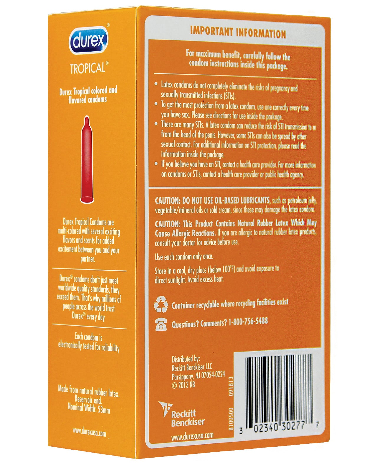 Durex Tropical Color & Scents Condoms  - Box Of 12 - LUST Depot