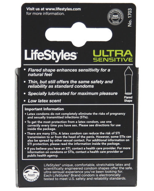 Lifestyles Ultra Sensitive - Box Of 3 - LUST Depot