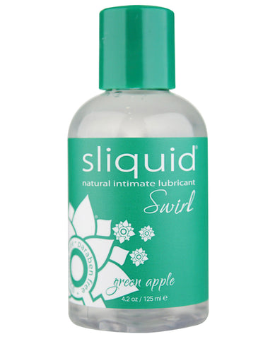 Sliquid Naturals Swirl Lubricant - 4.2 Oz  Green Apple - LUST Depot