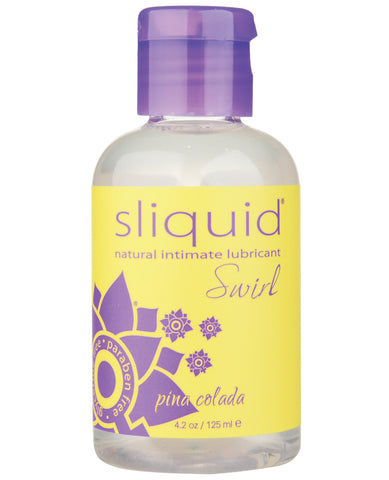 Sliquid Naturals Swirl Lubricant - 4.2 Oz  Pina Colada - LUST Depot