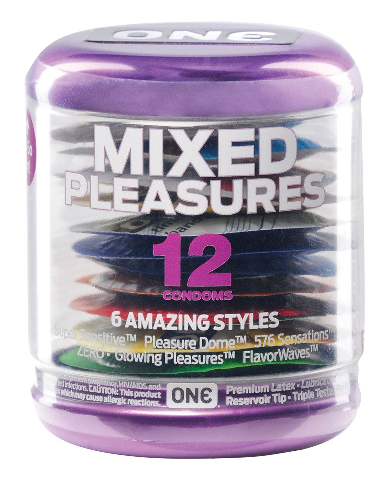 One Mixed Pleasures Condoms - Jar Of 12 - LUST Depot