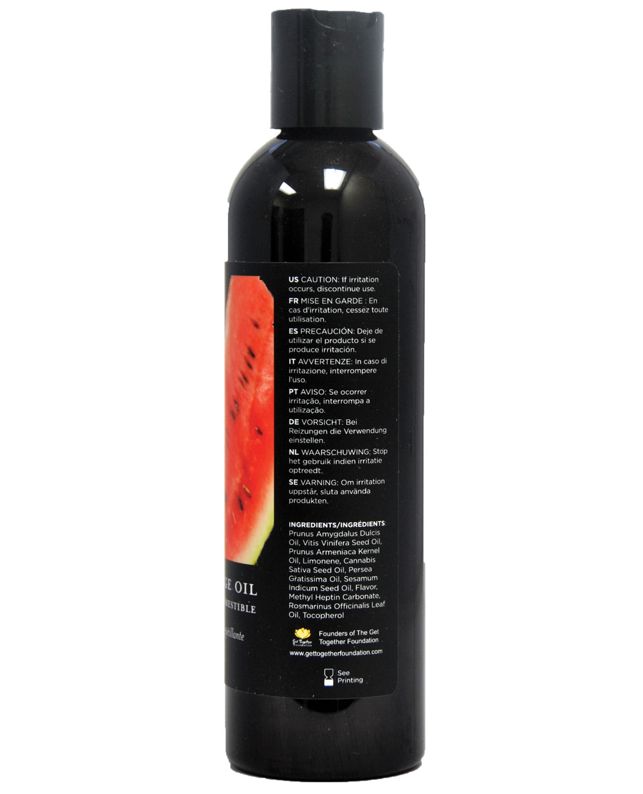 Earthly Body Hemp Edible Massage Oil - 8 Oz Watermelon - LUST Depot