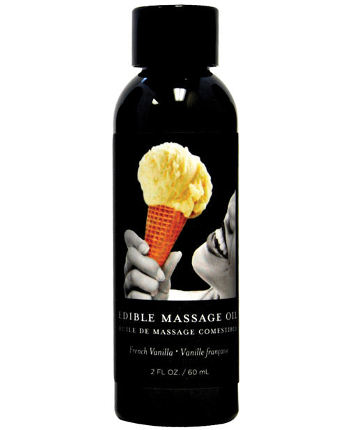 Earthly Body Edible Massage Oil - 2 Oz French Vanilla - LUST Depot