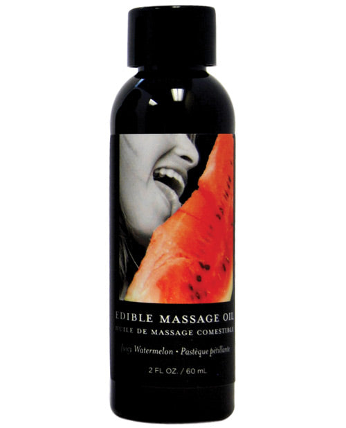 Earthly Body Edible Massage Oil - 2 Oz Watermelon - LUST Depot