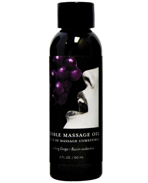 Earthly Body Edible Massage Oil - 2 Oz Grape - LUST Depot