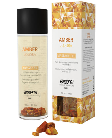 Exsens Of Paris Organic Massage Oil W-stones - Amber Jojoba - LUST Depot