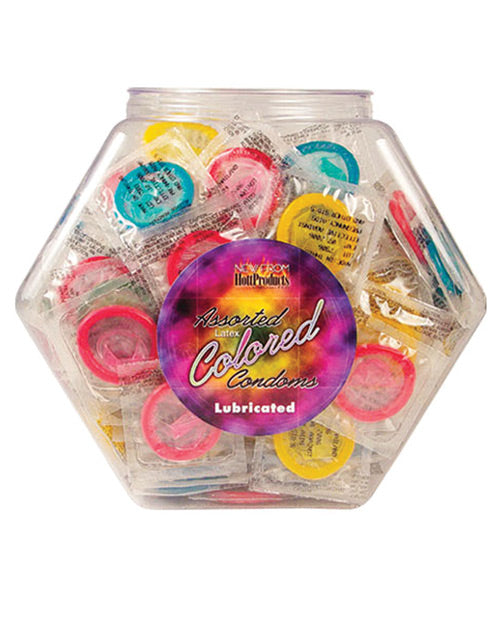 Tub Of Colored Condoms - Display Of 144 Asst. Colors - LUST Depot