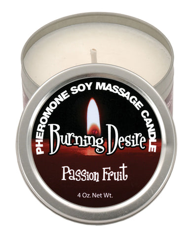 Burning Desire Pheromone Soy Massage Candle - 4 Oz Passion Fruit - LUST Depot
