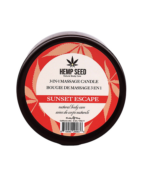 Earthly Body Summer 2023 3 In 1 Massage Candle - 6 Oz Sunset Escape - LUST Depot