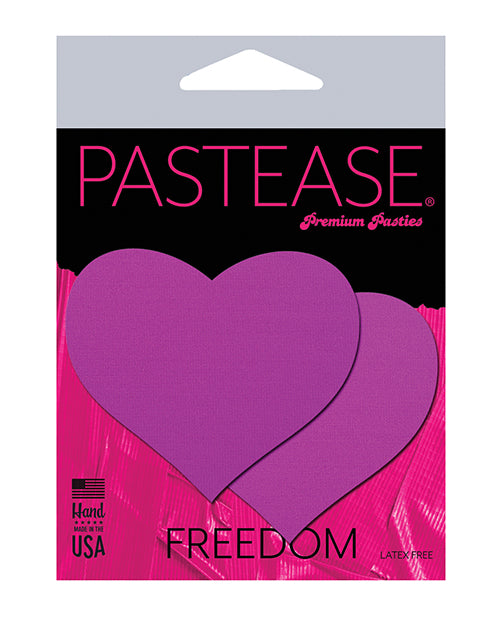 Pastease Basic Heart Black Light Reactive - Neon Purple O-s - LUST Depot