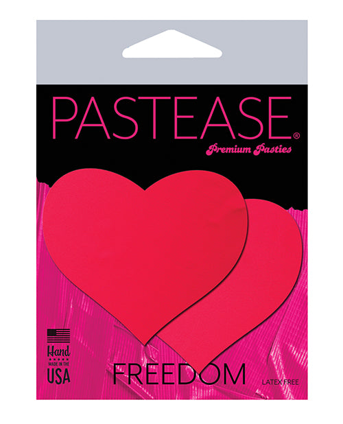 Pastease Basic Heart Black Light Reactive - Neon Red O-s - LUST Depot