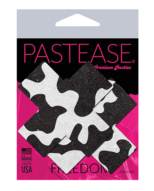 Pastease Premium Plus X Cow Print Cross - Black-white O-s - LUST Depot