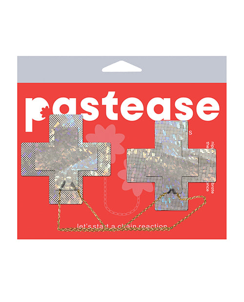 Pastease Chains Disco Cross - White O/s - LUST Depot