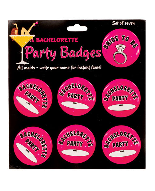 Bachelorette Party Badges - Pack Of 7 - LUST Depot