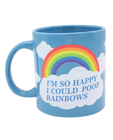 Attitude Mug I'm So Happy I Could Poop Rainbows - 22 Oz - LUST Depot