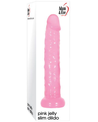 Adam & Eve Jelly Slim Dildo - Pink - LUST Depot
