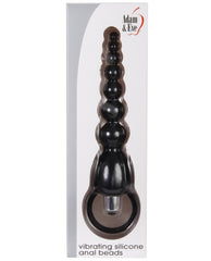 Adam & Eve Vibrating Silicone Anal Beads - Black - LUST Depot