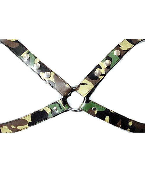 Sensual Sin Leather X Harness - Camo Large-extra Large - LUST Depot