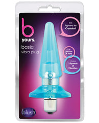 Blush B Yours Basic Vibro Plug - Blue - LUST Depot