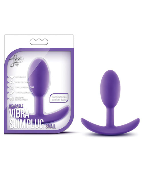 Blush Luxe Wearable Vibra Slim Plug Small - Purple - LUST Depot