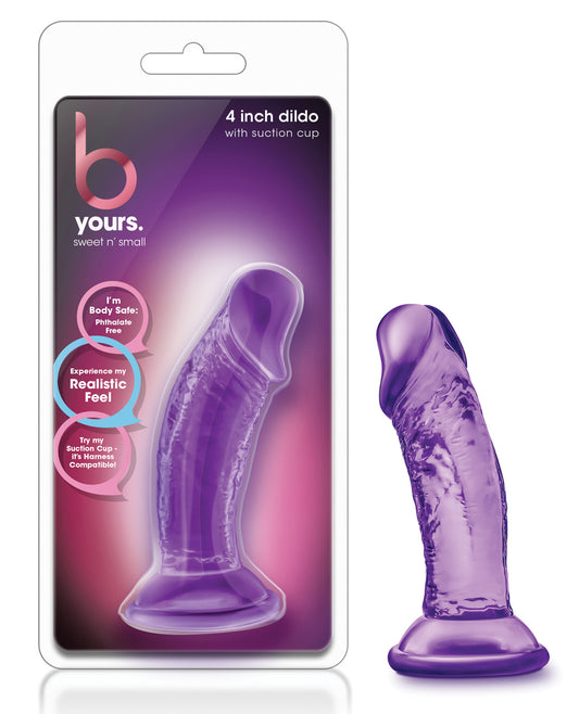Blush B Yours Sweet N Small 4" Dildo W- Suction Cup - Purple - LUST Depot