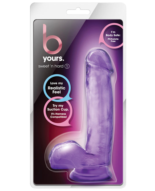 Blush B Yours Sweet N Hard 1 W- Suction Cup - Purple - LUST Depot