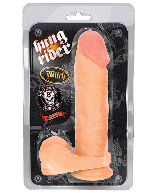 Blush Hung Rider Mitch 8" Dildo W-suction Cup - Flesh - LUST Depot