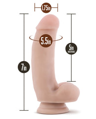 Blush Silicone Willy's 7" Dildo W-balls & Suction Cup - Vanilla - LUST Depot