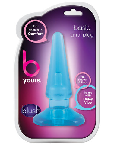 Blush B Yours Basic Anal Plug - Blue - LUST Depot