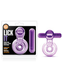 Blush Play With Me Lick It Vibrating Double Strap Cockring - Purple - LUST Depot