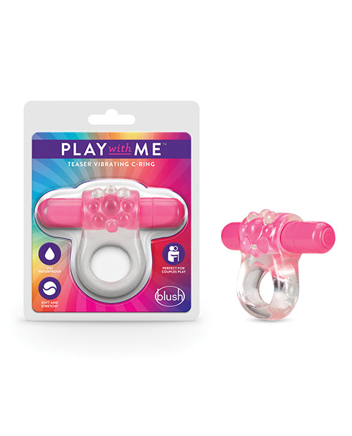 Blush Play With Me Teaser Vibrating C Ring - Pink - LUST Depot