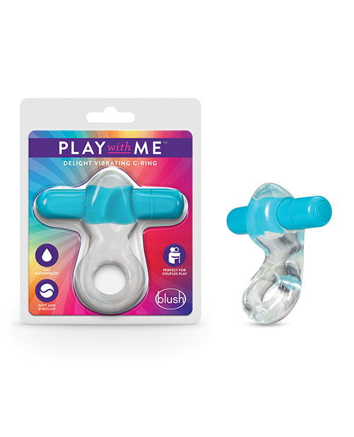 Blush Play With Me Delight Vibrating C Ring - Blue - LUST Depot