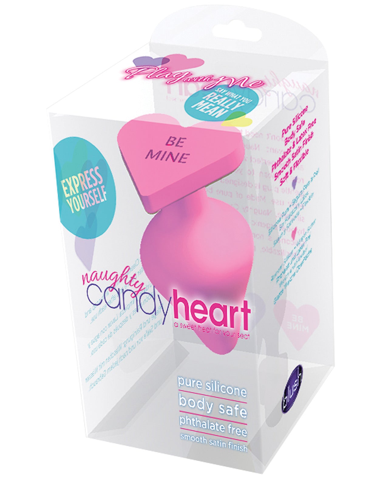 Blush Play With Me Naughty Candy Heart Be Mine Plug - Pink - LUST Depot