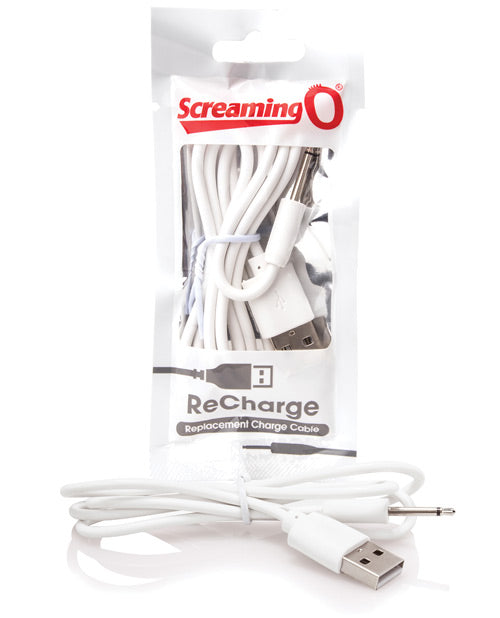 Screaming O Recharge Charging Cable - White - LUST Depot