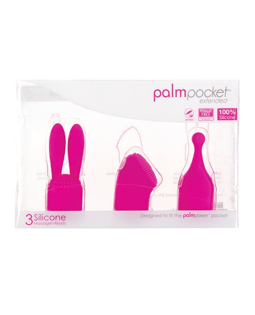 Palm Power Palm Pocket Extended Accessories - 3 Silicone Heads Pink - LUST Depot
